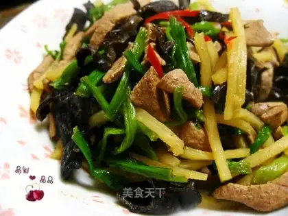 stir-fried pork liver with three shredded slices