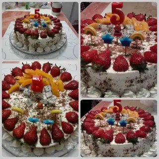 Fruit birthday cake