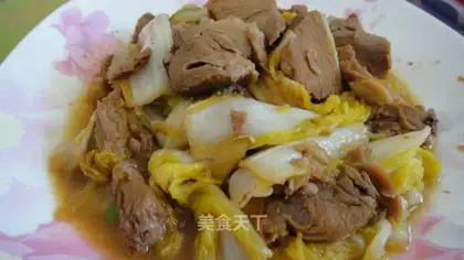 stir-fried shredded pork with baby vegetables