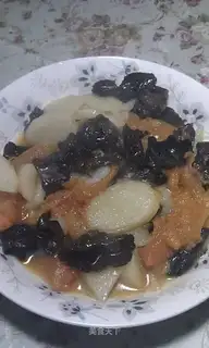 stir-fried yam with tomato and fungus