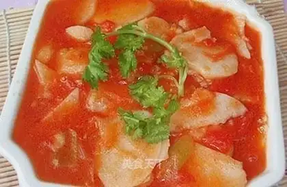 Yams in tomato sauce