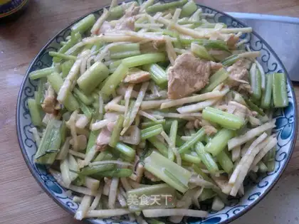 Filtered celery and sweet potato