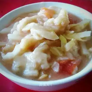 Tomato shrimp bag, vegetable noodles, pimples