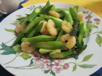 stir-fried shrimp with asparagus