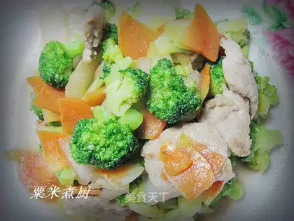 stir-fried broccoli with pork