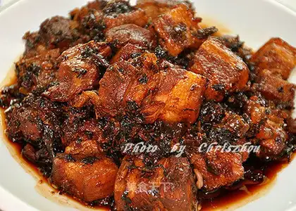 braised pork with dried plum vegetables