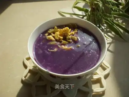 Purple sweet potato porridge