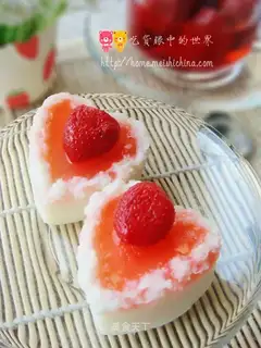 Sugarized strawberry and yam puree