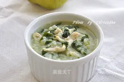 Chicken and spinach porridge
