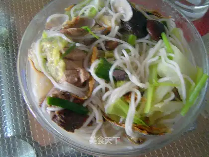 Boil cooked fish and dry