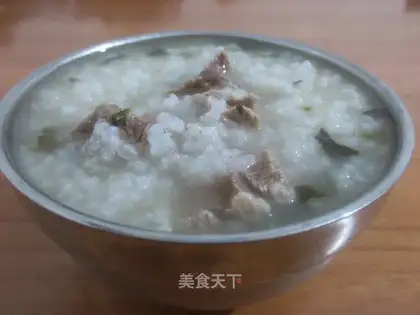 Spinach and lean meat porridge