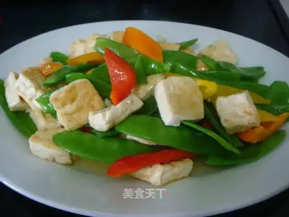 stir-fried peas with tofu