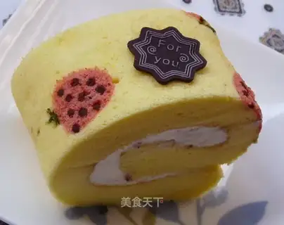 Strawberry cake roll