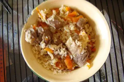 Xinjiang mutton pilaf