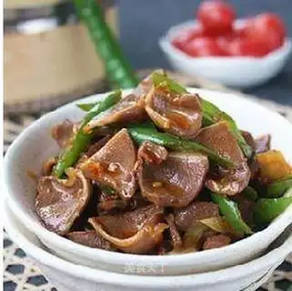 Sauteed duck gizzards