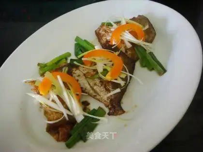 soy sauce pomfret with mustard