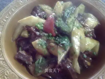 Roasted beef with gourd
