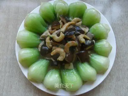Stewed rapeseed with sea rice and mushroom