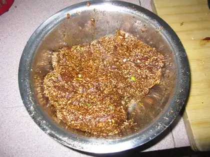 Home-cooked rice noodle meat