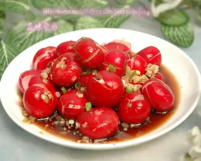 Sweet and sour cherry radishes