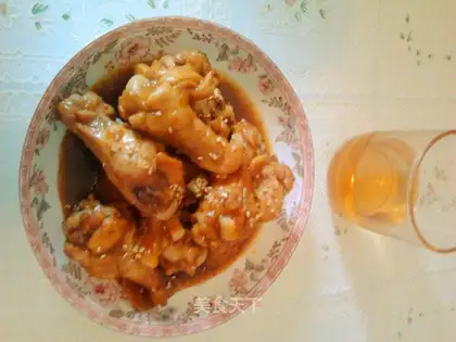 Honey beer chicken wings root