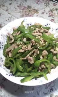 stir-fried shredded pork with green pepper