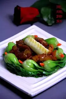 Braised tendon with green onion