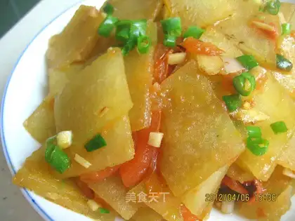 stir-fried winter melon with tomatoes