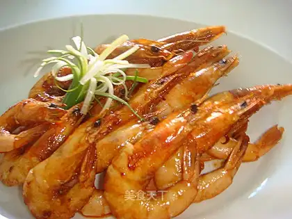 Dry roasted frozen shrimp