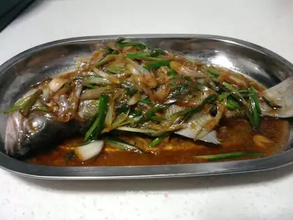 steamed bass