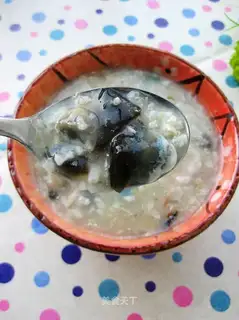 congee with pork and century