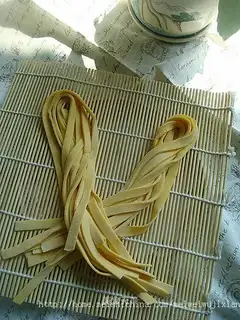 Pumpkin handmade noodles