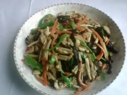 stir-fried shredded pork with mushroom mushroom
