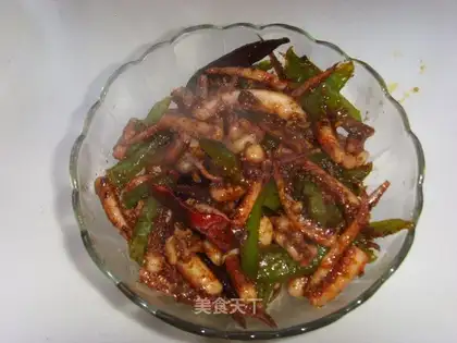 Squid leg with salt