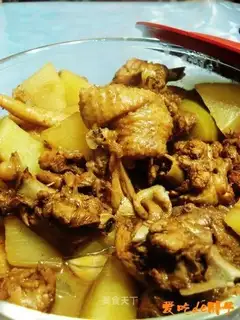 Roasted radish with chicken