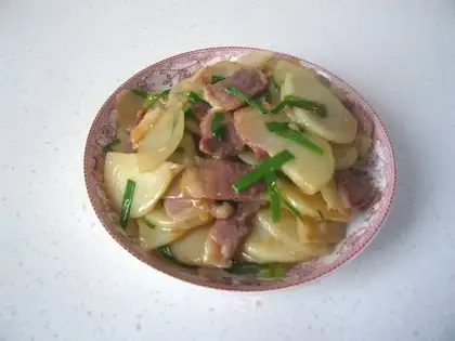 Chive bacon and potato slices