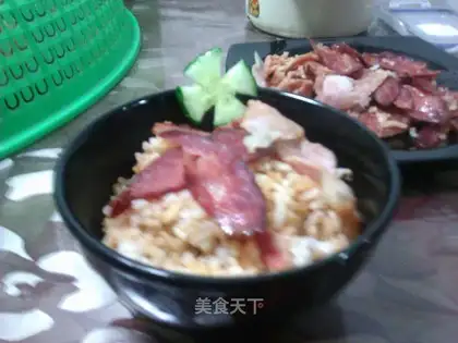 Sausage bacon rice