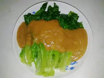 lettuce with peanut bean curd sauce