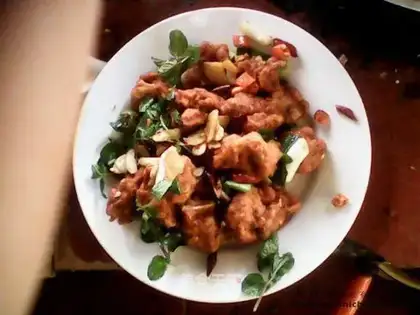 Raw fried pork ribs