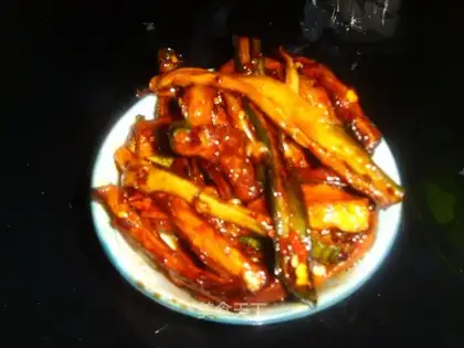 Mixed dried radish strips and pickles