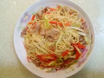 Three-shredded fried noodles