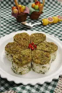 Chinese toon egg cake rice ball