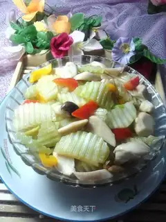 lettuce and apricot mushroom in oyster sauce