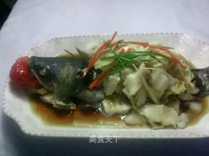 Oil splashed fish