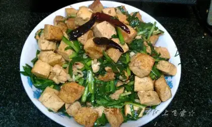 stir-fried leeks with tofu