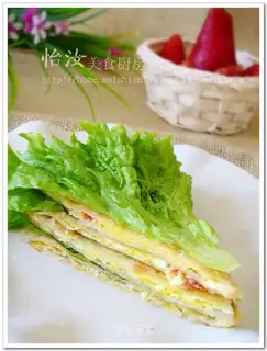 Tomato egg breakfast cake
