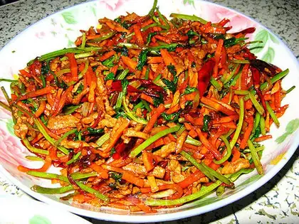 Spicy shredded pork