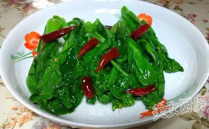 stir-fried rapeseed hearts
