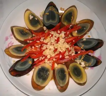 Preserved egg with ginger sauce