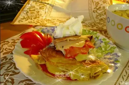 French tomato and cheese omelet